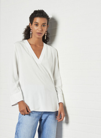 V-Neck Top White