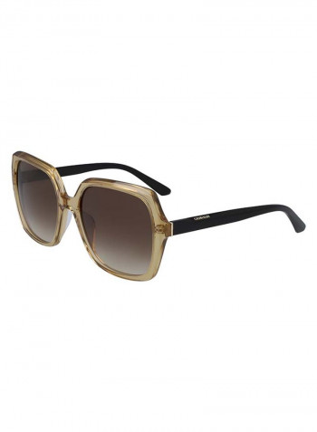 Women's Full Rimmed Square Frame Sunglasses - Lens Size: 57 mm