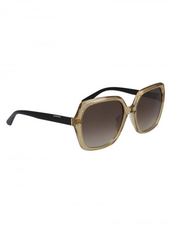 Women's Full Rimmed Square Frame Sunglasses - Lens Size: 57 mm