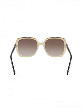 Women's Full Rimmed Square Frame Sunglasses - Lens Size: 57 mm