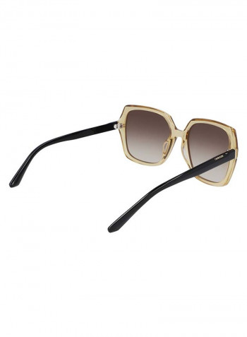 Women's Full Rimmed Square Frame Sunglasses - Lens Size: 57 mm
