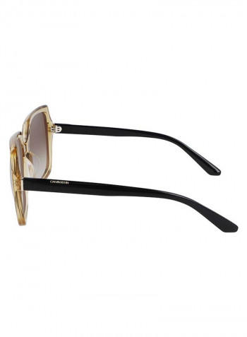Women's Full Rimmed Square Frame Sunglasses - Lens Size: 57 mm