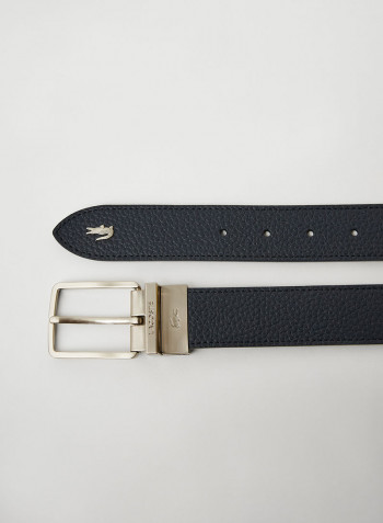 Grained Leather Belt Eclipse