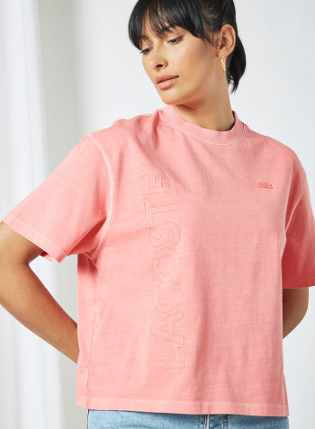 Logo Oversized T-Shirt Pink