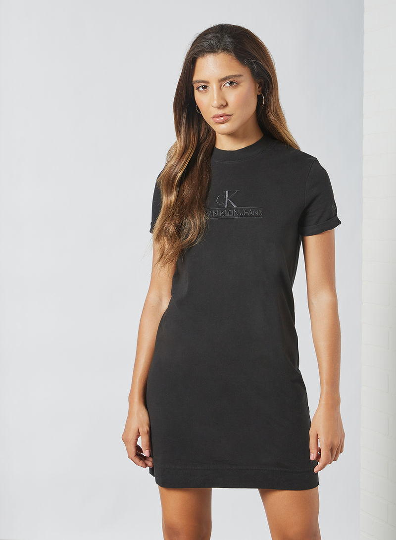 Organic Cotton T-Shirt Dress Black
