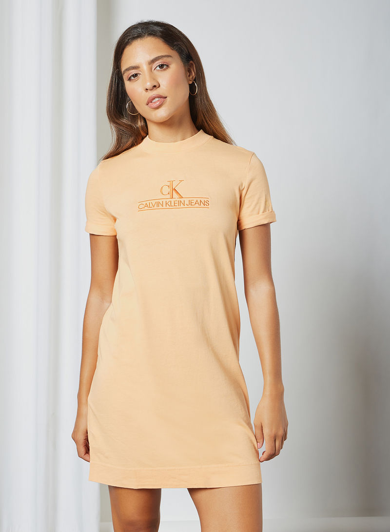 Organic Cotton T-Shirt Dress Orange