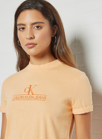 Organic Cotton T-Shirt Dress Orange
