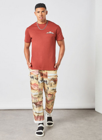 Crew Neck T-Shirt Brown