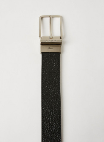Grained Leather Belt Black