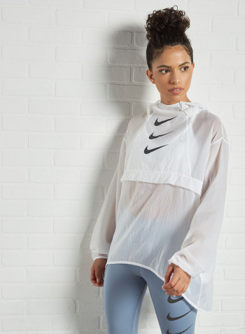 Run Division Packable Jacket White