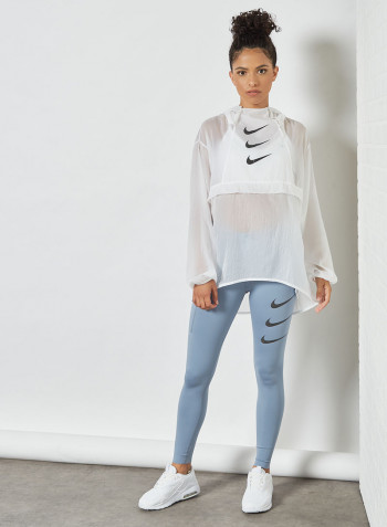 Run Division Packable Jacket White