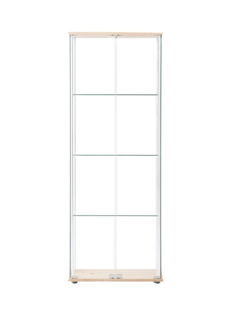 Miami 2-Door Curio Cabinet Clear 162x36.5x60.5centimeter