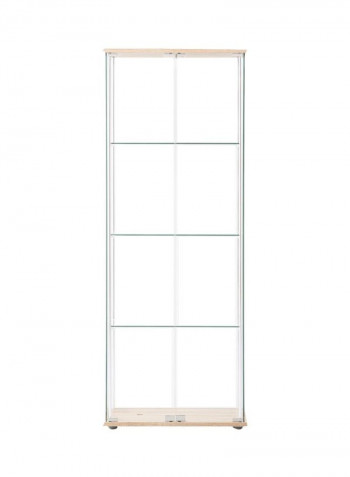 Miami 2-Door Curio Cabinet Clear 162x36.5x60.5centimeter