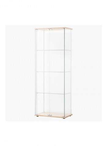 Miami 2-Door Curio Cabinet Clear 162x36.5x60.5centimeter