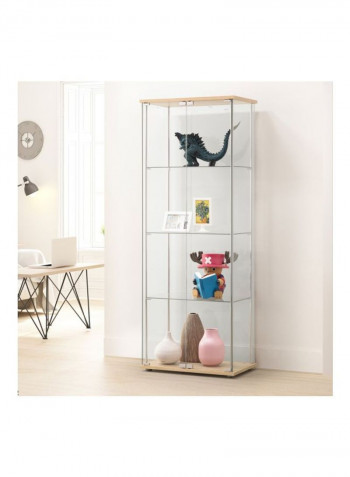 Miami 2-Door Curio Cabinet Clear 162x36.5x60.5centimeter