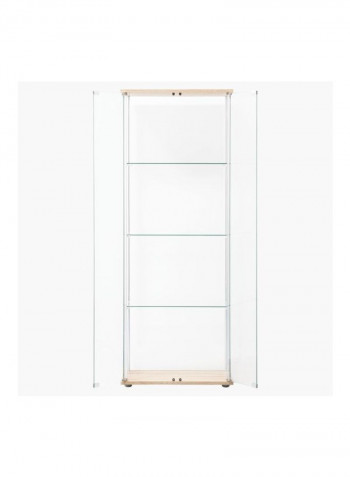 Miami 2-Door Curio Cabinet Clear 162x36.5x60.5centimeter
