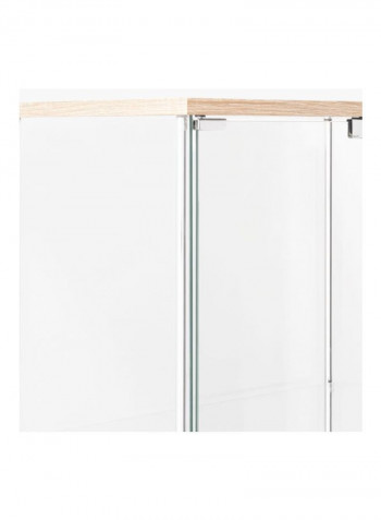 Miami 2-Door Curio Cabinet Clear 162x36.5x60.5centimeter