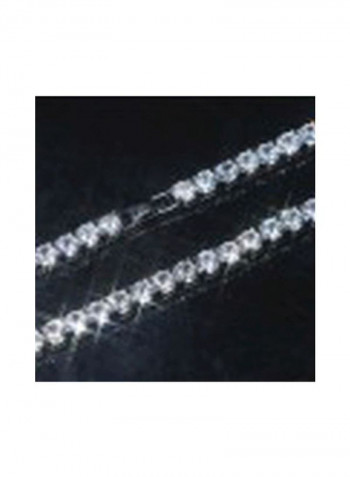 Silver Stone Studded Anklet