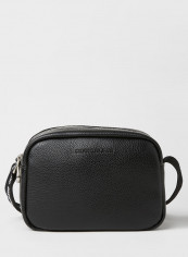 Double Zip Crossbody Bag Black