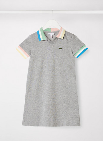 Kids Pique Polo Dress Heather Wall/Multicolor