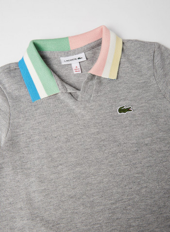 Kids Pique Polo Dress Heather Wall/Multicolor