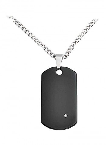 Cubic Zirconia Studded Pendant Necklace