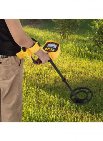 Treasure Hunting Metal Detector Black/Yellow 120x15x20centimeter