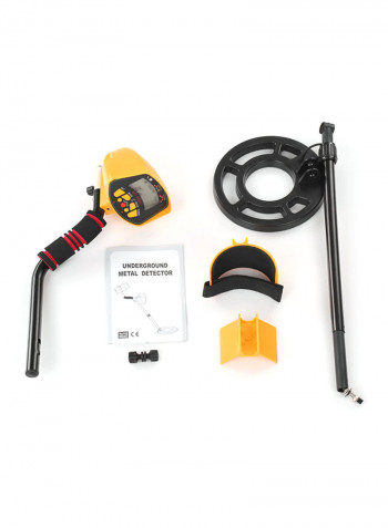 Treasure Hunting Metal Detector Black/Yellow 120x15x20centimeter