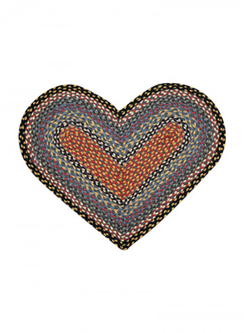 Heart Shaped Mat Multicolour 50.8 x 76.2centimeter