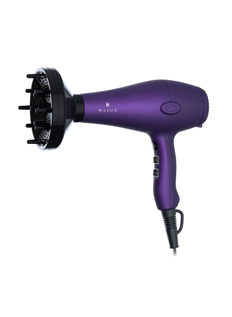 Blow Dryer With Cool Shot Button Purple/Black