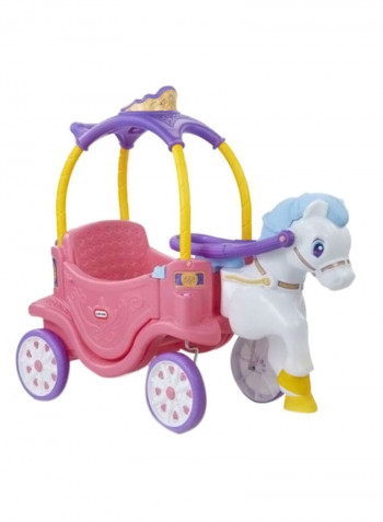 Princess Horse And Carriage Ride-On Toy 26x11x10centimeter
