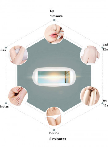 Laser Hair Removal Trimmer With Portable Beauty Instrument Set For Women أبيض 23 X 9.4 X 19.2سم