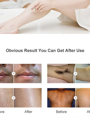Laser Hair Removal Trimmer With Portable Beauty Instrument Set For Women أبيض 23 X 9.4 X 19.2سم
