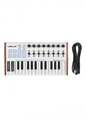 Portable 25-Key USB Keyboard Controller