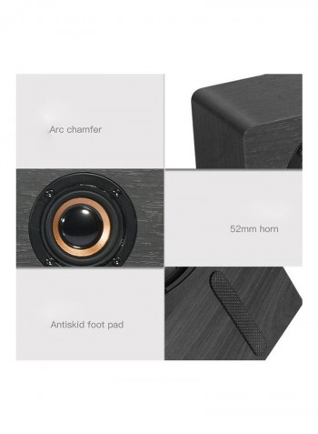 Subwoofer Wooden Bluetooth Speaker With Remote Control HPEDA00999101A Beige/Black