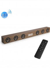 Subwoofer Wooden Bluetooth Speaker With Remote Control HPEDA00999101B Brown/Black