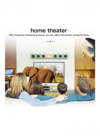Subwoofer Wooden Bluetooth Speaker With Remote Control HPEDA00999101C Black