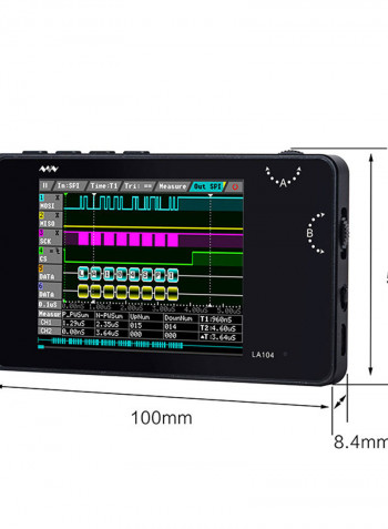 LA104 Portable Digital USB Logic Analyser Black 15 x 4 x 10.50cm