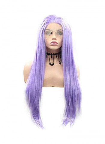 Straight Lace Front Wig Lavender Purple 2inch