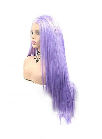 Straight Lace Front Wig Lavender Purple 2inch