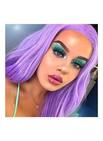 Straight Lace Front Wig Lavender Purple 2inch