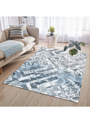 Floral Print Durable Rectangular Carpet Multicolour 120x160centimeter
