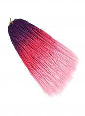 6-Piece Long Wavy Hair Extension Purple/Rose Red/Pink 24inch