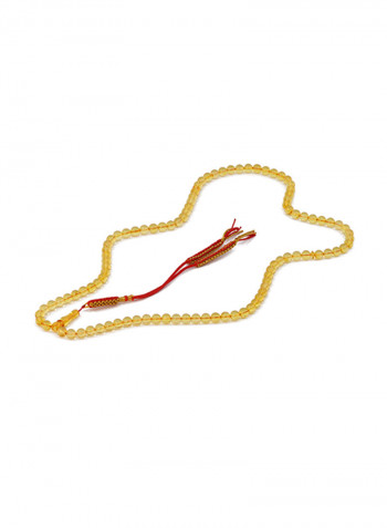 Light Yellow Natural Transparent Amber Prayer Beads Tasbih