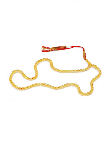 Light Yellow Natural Transparent Amber Prayer Beads Tasbih