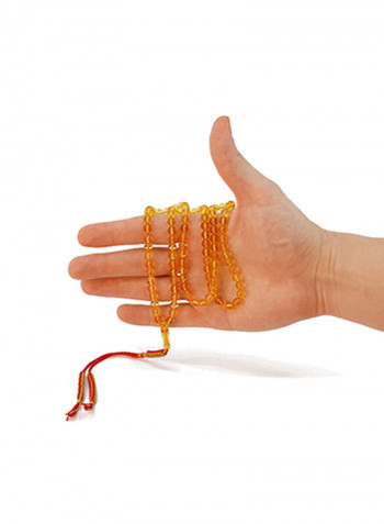 Light Yellow Natural Transparent Amber Prayer Beads Tasbih