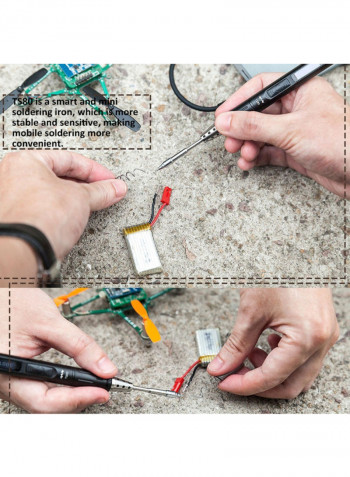 USB Type C Interface Soldering Pen Black 13.1centimeter