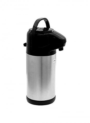 Stainless Steel Thermo Flask Silver/Black 5.5x5.5x15.13inch