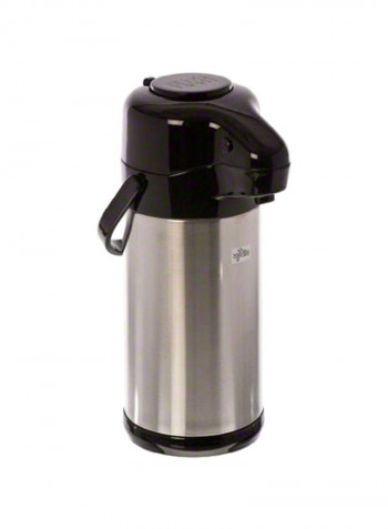 Stainless Steel Thermo Flask Silver/Black 5.5x5.5x15.13inch