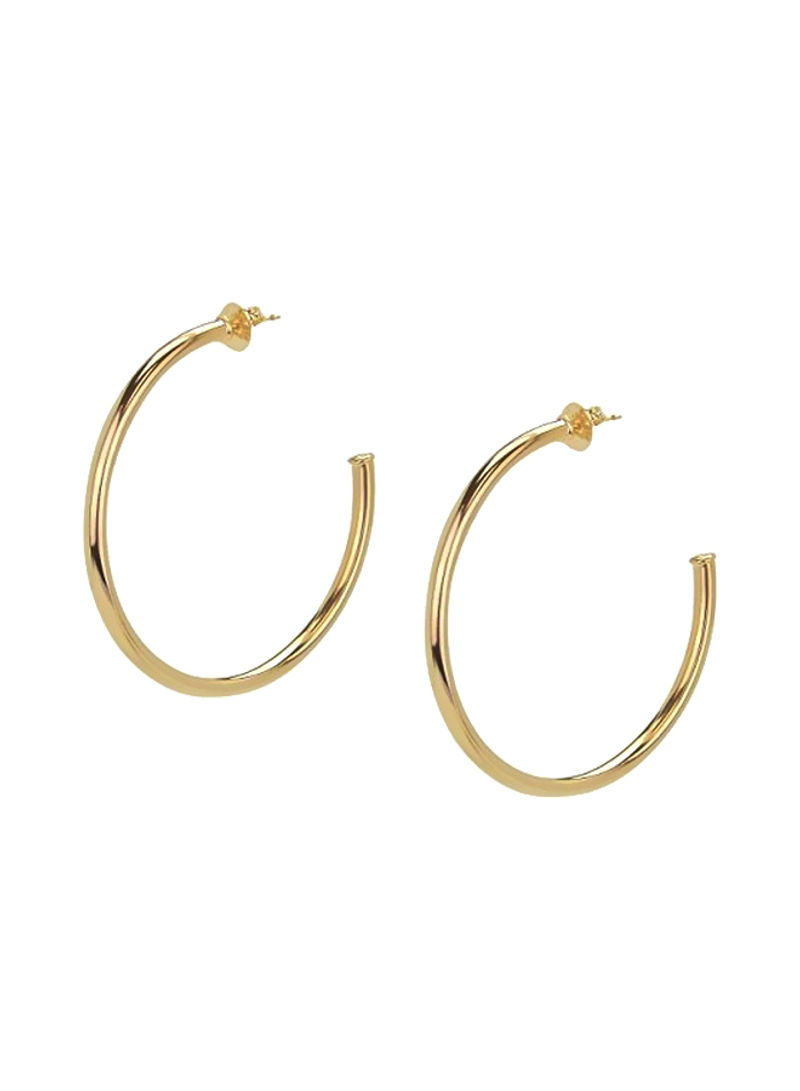 18 Karat Gold Plated Hoop Earrings